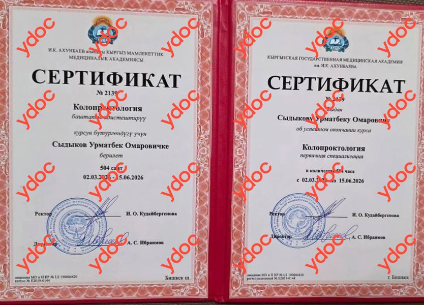 Документтер жана сүрөттөр - Сыдыков У. О.