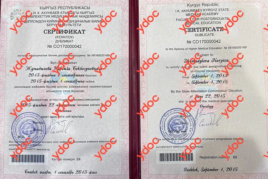 Документтер жана сүрөттөр - Жумадылова Н. Б.