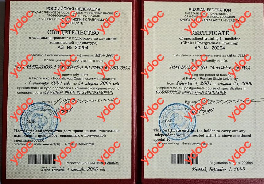 Документтер жана сүрөттөр - Мадылканова З. Ш.