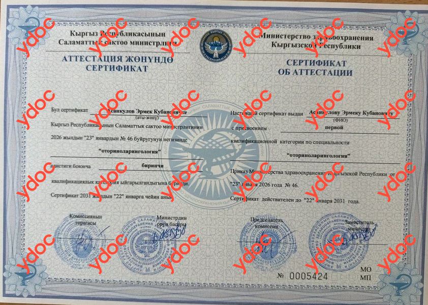 Документы и фотографии - Асанкулов Э. К.