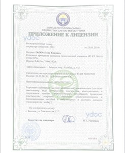 Приложение к лицензии