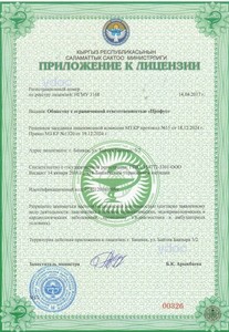 Приложение к лицензии